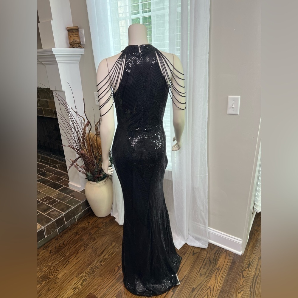 Miss ORD Black Sequin Dress  SZ. L - Picture 6 of 9